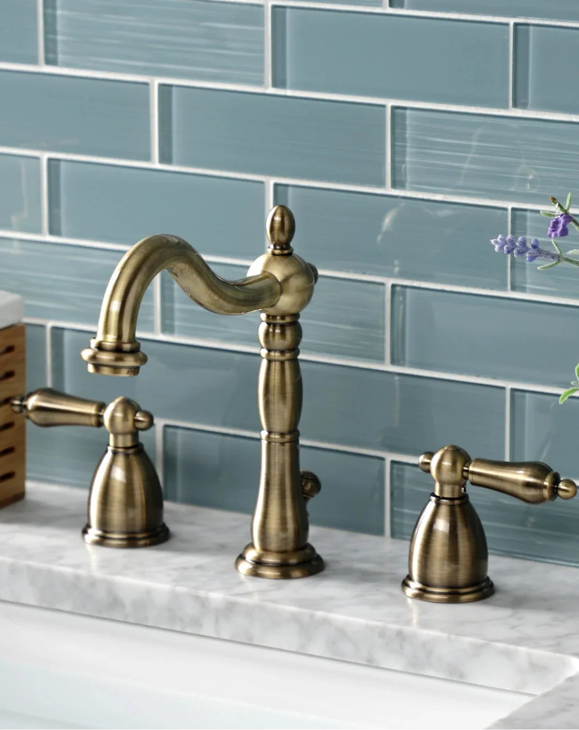 Heritage Tall Bathroom Faucet with Lever Handles - Image 11