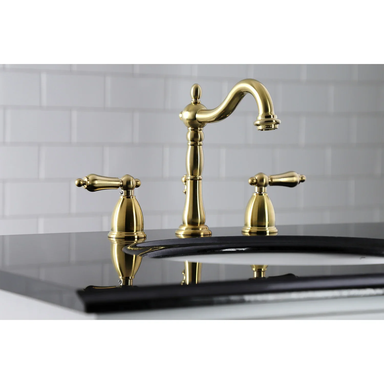 Heritage Tall Bathroom Faucet with Lever Handles - Image 4