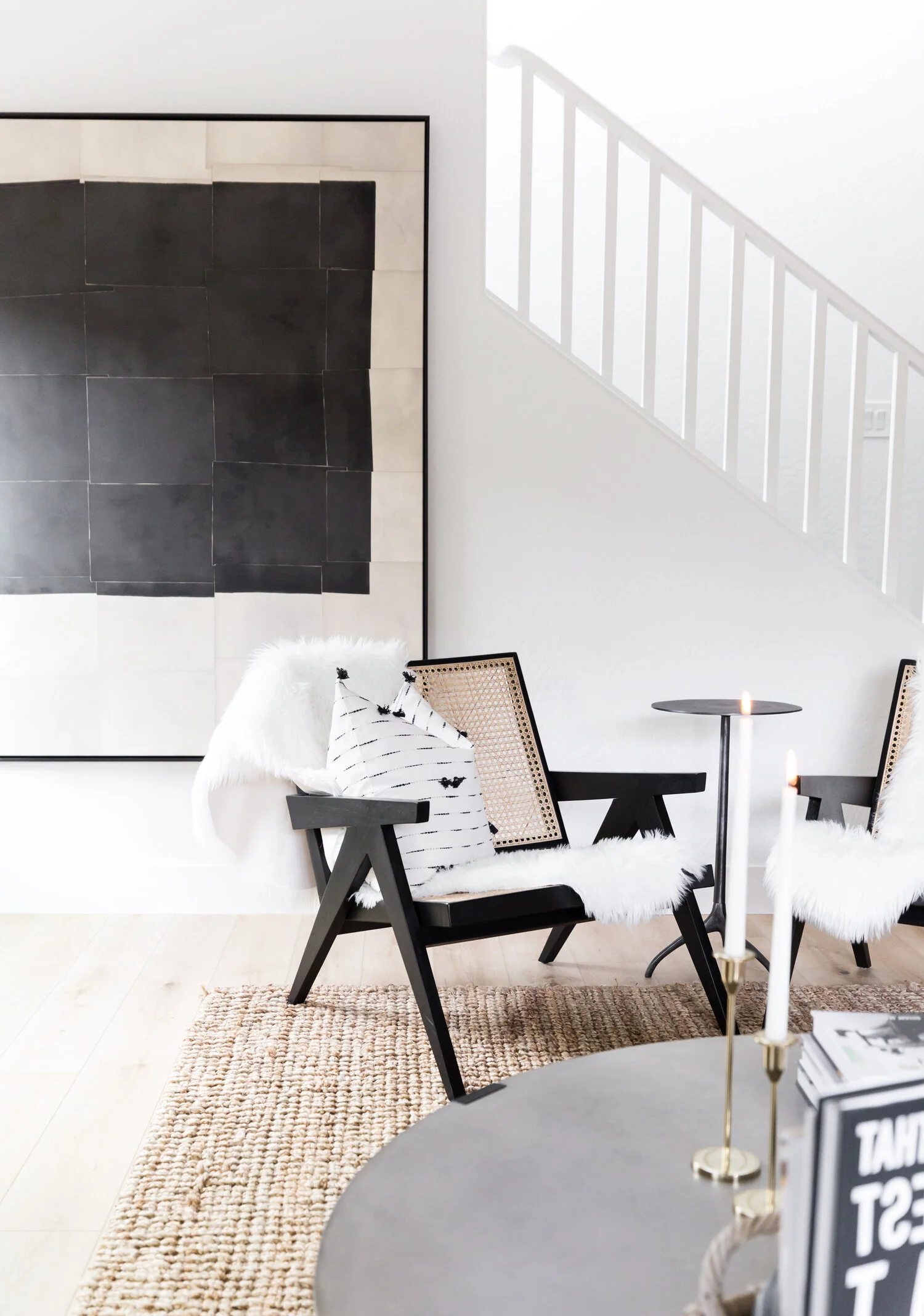 Parchment Square Black Wall Art - Image 3