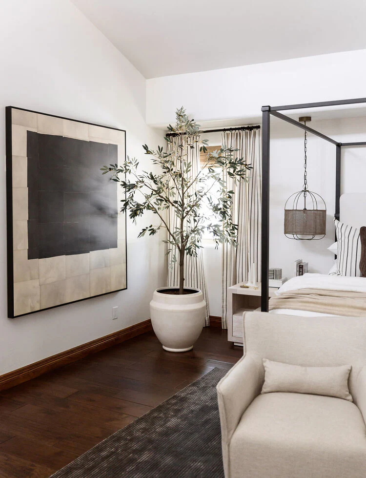 Parchment Square Black Wall Art - Image 7